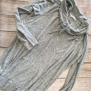 Long soft pocket cowl neck dress/ long shirt